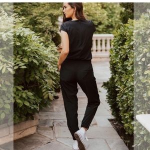 Albion fit jumpsuit, black, size small.